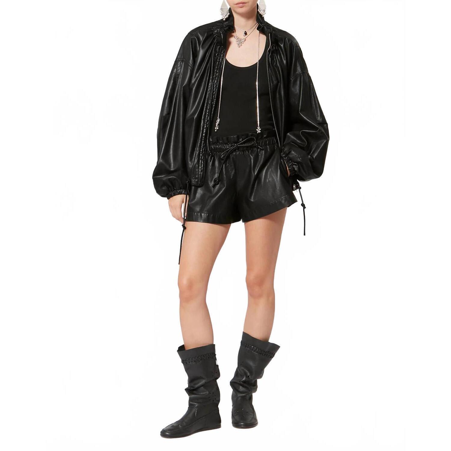 New Isabel Marant Naline Pull-On Shorts In Black